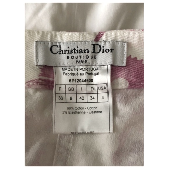 ✨Authentic Vintage Y2K Christian Dior Cherry Blossom Diorissimo Cotton Pants - Picture 12 of 13